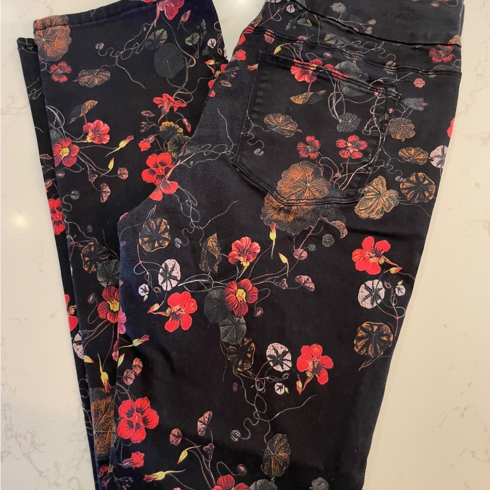Lola Black Floral Women Jeans